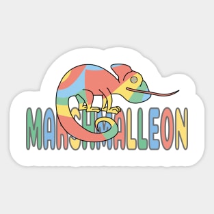 Funny Marshmalleon Rainbow Sticker